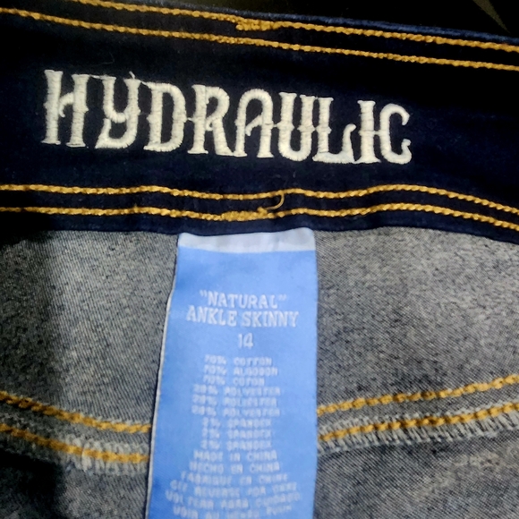 Hydraulic wide waistband bootcut/ankle jeans women's 14 NWT - Picture 4 of 7